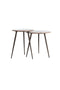 Light&living Bijzettafel S/2 Ø41x49+Ø48x53 cm ZECA rood travertin+d bruin