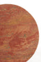 Light&living Bijzettafel S/2 Ø41x49+Ø48x53 cm ZECA rood travertin+d bruin