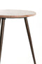 Light&living Bijzettafel S/2 Ø41x49+Ø48x53 cm ZECA rood travertin+d bruin