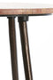 Light&living Bijzettafel S/2 Ø41x49+Ø48x53 cm ZECA rood travertin+d bruin