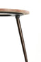 Light&living Bijzettafel S/2 Ø41x49+Ø48x53 cm ZECA rood travertin+d bruin