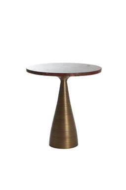 Light&living Bijzettafel Ø45x48 cm BAHIA rood agaat+antiek brons