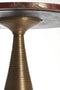 Light&living Bijzettafel Ø45x48 cm BAHIA rood agaat+antiek brons