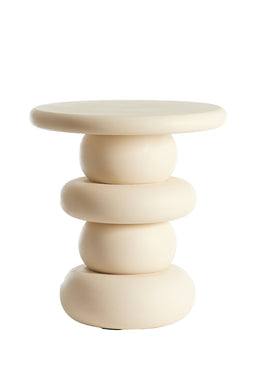 Light&living Bijzettafel Ø40x45 cm AZALAS hout crème