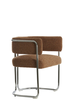 Light&living Eetkamerstoel 56x52x72 cm ADANTE karamel+chroom