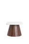 Light&living Bijzettafel 45x45x35 cm OKATO crème+hout bruin