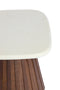 Light&living Bijzettafel 45x45x35 cm OKATO crème+hout bruin