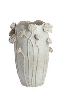 Light&living Vaas deco 35,5x35x51 cm LAVCI keramiek glans licht grijs