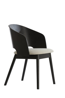 Light&living Eetkamerstoel 56x49x79 cm NIEBLA hout zwart+beige