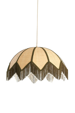 Light&living Hanglamp Ø55x36,5 cm SULINA raffia naturel+groen