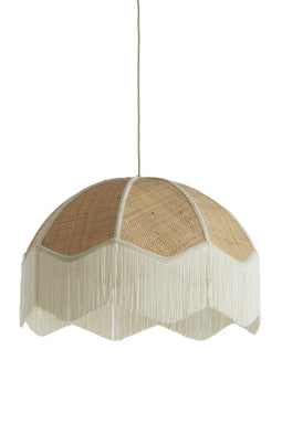 Light&living Hanglamp Ø60x41 cm MALACIA raffia naturel+crème