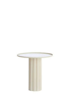 Light&living Bijzettafel Ø51x50 cm ROSARIO spiegel helder+crème