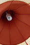Light&living Hanglamp Ø50x44,5 cm MIZIA velvet oranje+webbing naturel