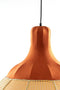 Light&living Hanglamp Ø50x44,5 cm MIZIA velvet oranje+webbing naturel