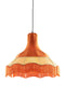 Light&living Hanglamp Ø50x44,5 cm MIZIA velvet oranje+webbing naturel