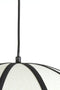 Light&living Hanglamp Ø55x36,5 cm SULINA linnen wit+zwart