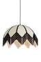 Light&living Hanglamp Ø55x36,5 cm SULINA linnen wit+zwart