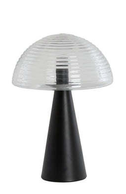 Light&living Tafellamp Ø30x43 cm MUEDA glas helder+mat zwart
