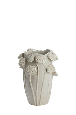 Light&living Vaas deco 27,5x25,5x35 cm LAVCI keramiek glans licht grijs