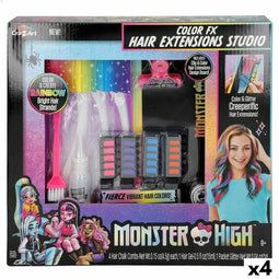 Kappersset Monster High Haarextensies (4 Stuks)