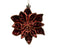 Decoris - Poinsettia kunststof d14.5 cm krood