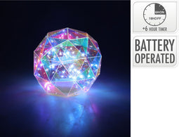 Nampook - Bal led 15 cm regenboog kleur kerstversiering