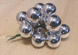 4 stuks - Warentuin Mix - Kerstballetjes zilver glas