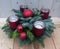 Warentuin Natuurlijk - Kerststukje 'Rostov aan de Don' Rood met vier theelichtjes dia. 30 cm