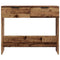 Wandtafel 90x36x75 cm bewerkt hout oud houtkleurig