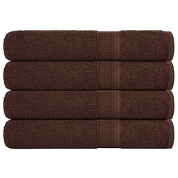 Handdoeken 4 st 100x200 cm 360 g/m 100% katoen bruin