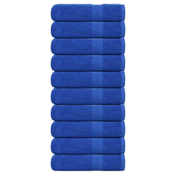 Douchehanddoeken 10 st 70x140 cm 360 g/m 100% katoen blauw
