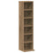 Cd-kast 21x20x88 cm bewerkt hout artisanaal eikenkleurig