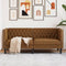 Tweezitsbank Chesterfield-stijl kunstsude bruin