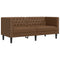 Tweezitsbank Chesterfield-stijl kunstsude bruin