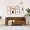 Tweezitsbank Chesterfield-stijl kunstsude bruin