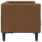Tweezitsbank Chesterfield-stijl kunstsude bruin
