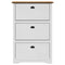 Schoenenrek BODO 80x35x118 cm wit en bruin