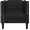 Fauteuil Chesterfield-stijl kunstleer zwart