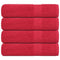 Handdoeken 4 st 50x100 cm 360 g/m 100% katoen rood