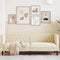 Driezitsbank Chesterfield-stijl kunstleer crmekleurig