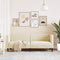 Driezitsbank Chesterfield-stijl kunstleer crmekleurig