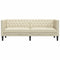 Driezitsbank Chesterfield-stijl kunstleer crmekleurig
