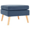Voetenbank stof blauw