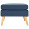 Voetenbank stof blauw