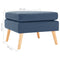Voetenbank stof blauw