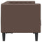 Tweezitsbank Chesterfield-stijl kunstleer bruin