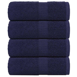 Zeepdoekjes 4 st 30x30 cm 360 g/m 100% katoen marineblauw