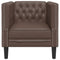 Fauteuil Chesterfield-stijl kunstleer bruin