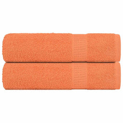 Douchehanddoeken 2 st 70x140 cm 360 g/m 100% katoen oranje