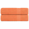 Douchehanddoeken 2 st 70x140 cm 360 g/m 100% katoen oranje